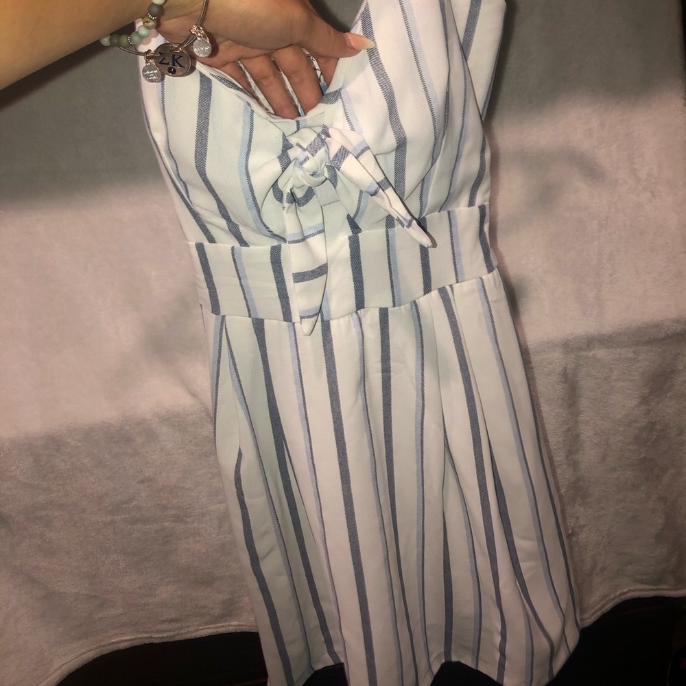 White thin strap sundress